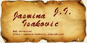 Jasmina Isaković vizit kartica